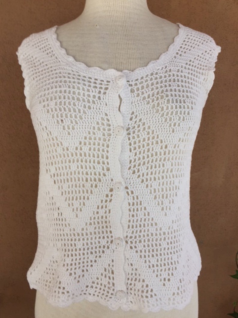 White Buttoned Down Cotton Knit