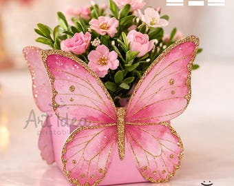 Butterfly Gift Box Printable | Elegant Favor Box Template | Cute Party Gift Box | DIY Paper Box for Small Gifts | Instant Download