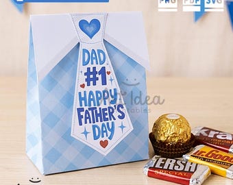 Sacchetto regalo stampabile per la festa del papà / Sacchetto regalo con cravatta per papà / Simpatico sacchetto regalo per papà / Sacchetto regalo fai da te per la festa del papà / Download immediato