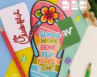 Flip Flop Gift Card Holder – Teacher Appreciation Printable (PDF, SVG, PNG)