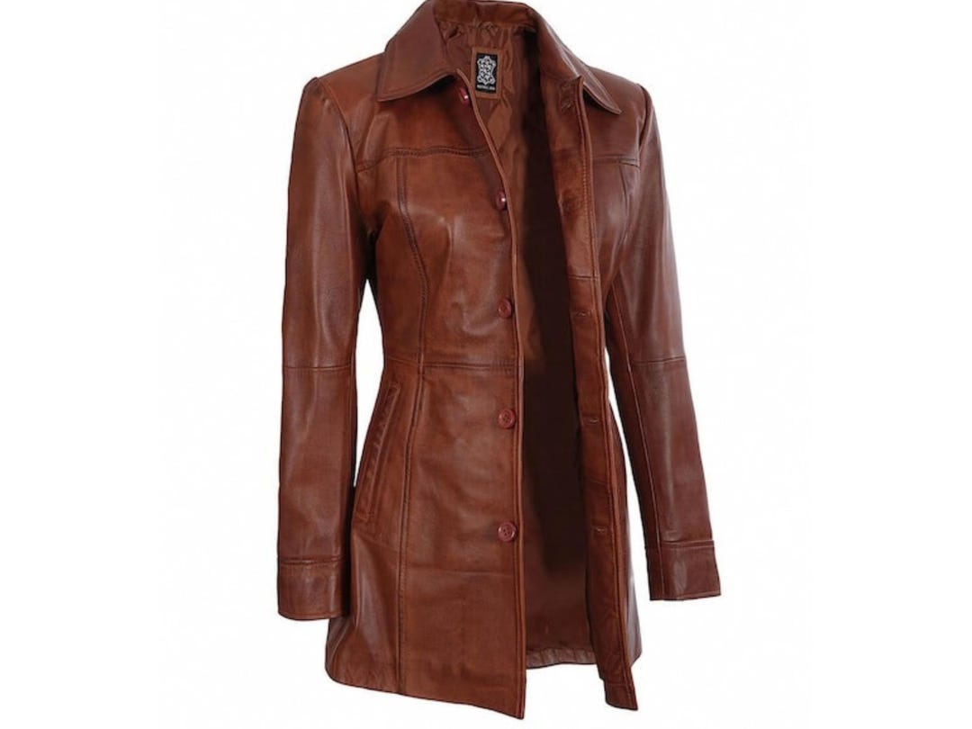 ALEXIA LEATHER JACKET - Cognac main image 0
