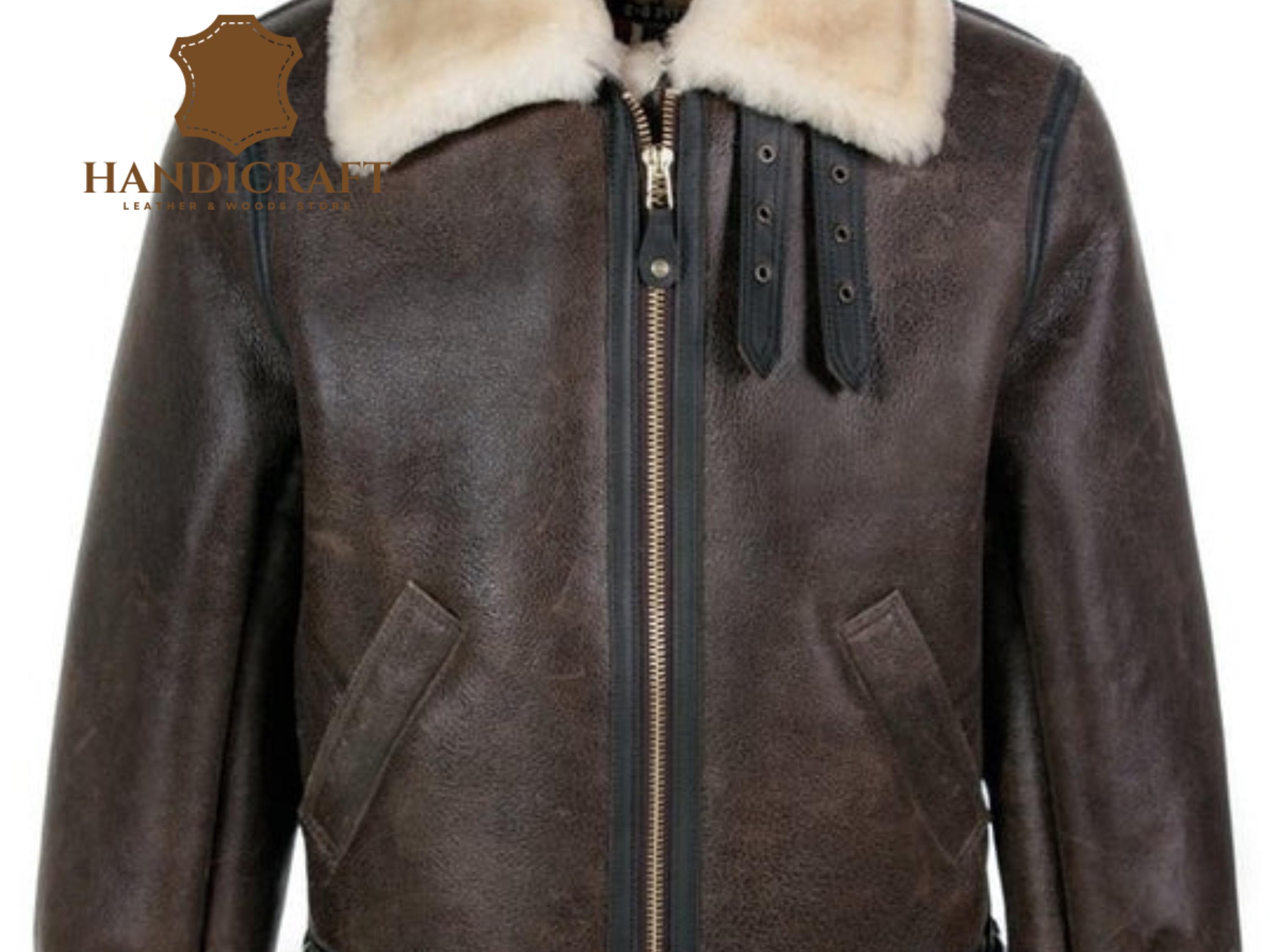 Classic B 3 Sheepskin Leather Bomber Jacket - Etsy Canada