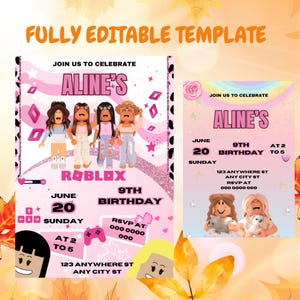 Cartão de aniversário personalizado Roblox | Cartão de felicitações Menino Menina | Cartão de jogo Roblox | Jogador de todas as idades | Jogo de aventura