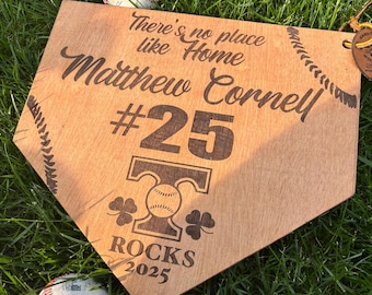 Baseball home plate plaque