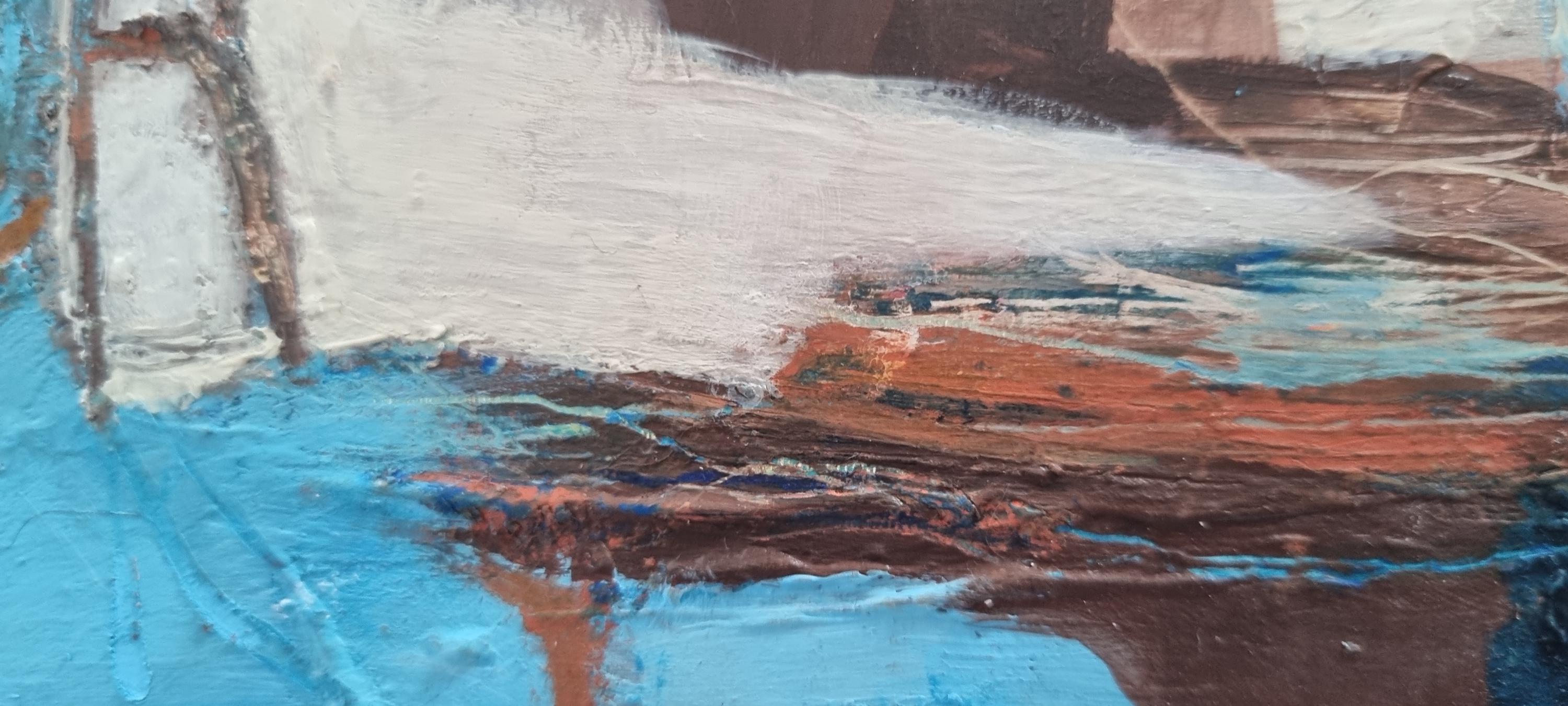 抽象画：木製パネルにアクリル＆オイルパステル、15 cm x 15 cm - Etsy