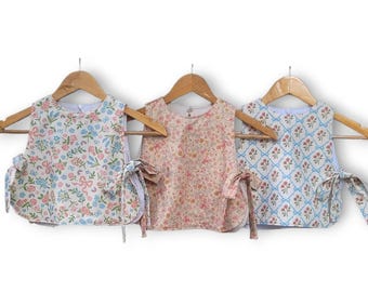 Floral Baby Bib Set of 3: Liberty Print Cotton Feeding Bibs