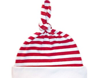 White Shining Star Unisex Baby Knotted Hat 6 Preemie Newborn and Toddler Sizes