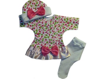 Baby Girls/' Pink Shamrock Irish Dress Hat Tights 4 Preemie /& Newborn Sizes