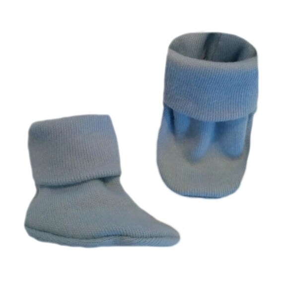 5 Preemie and Newborn Sizes Crib Shoe Socks Unisex Baby Royal Blue Booties