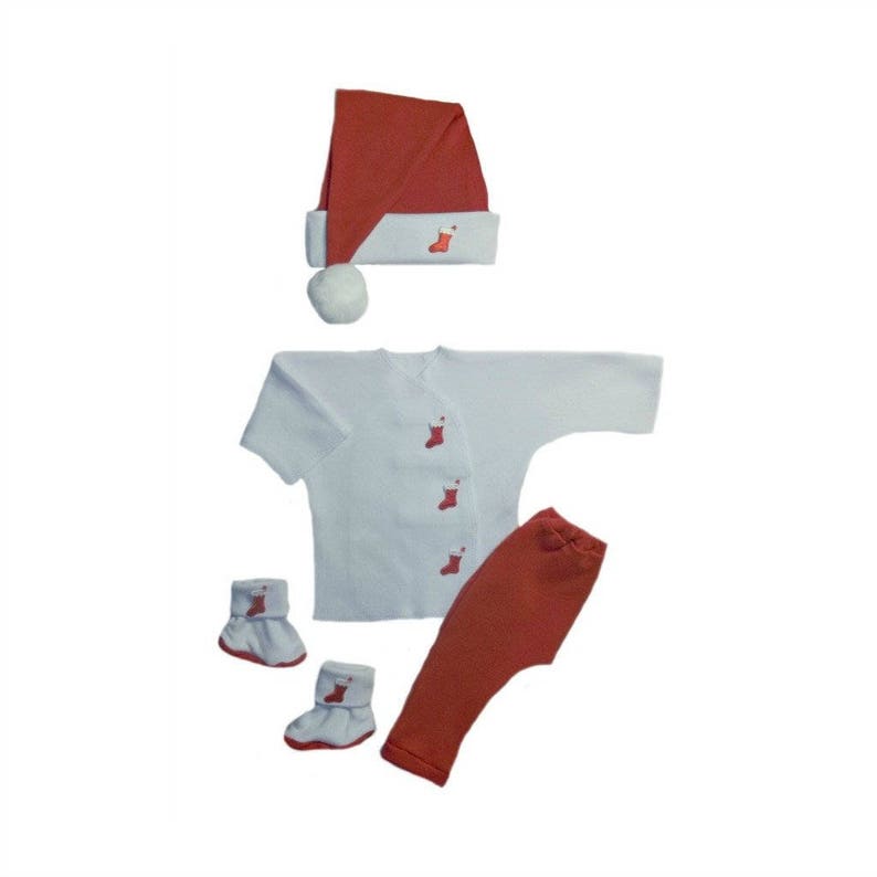 4 Preemie and Newborn Sizes Tights Baby Girls Christmas Stocking Dress Hat