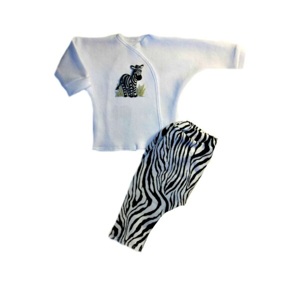 Zany Zebra Baby Girl Cotton Lycra Tights 6 Preemie Newborn and Toddler Sizes!