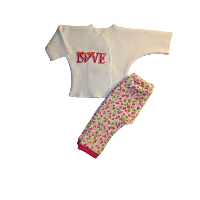 Joyful Love and Hearts Baby Girl Shirt Pants Clothing Outfit 4 Preemie Newborn Sizes to 0-3 Months Baby/'s First Valentine/'s Day or Any Day!
