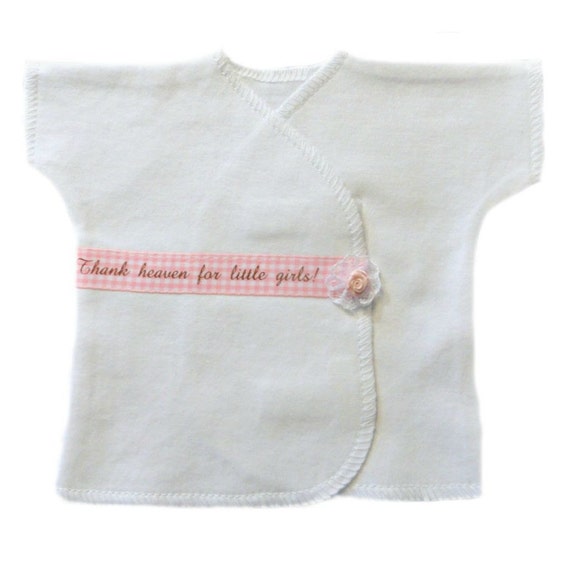 Pretty Pink Roses Baby Girl Kimono Wrap T-Shirt 4 Preemie and Newborn Sizes!