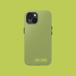 Tough Phone Cases Live Light Green Text Protective Phone Covers Iphone Case Hard Shell Smartphone Cases Trendy Accessories Gift for Girl