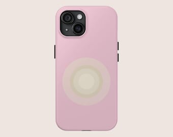 Custodia per telefono rosa Aura color crema, moderna custodia protettiva