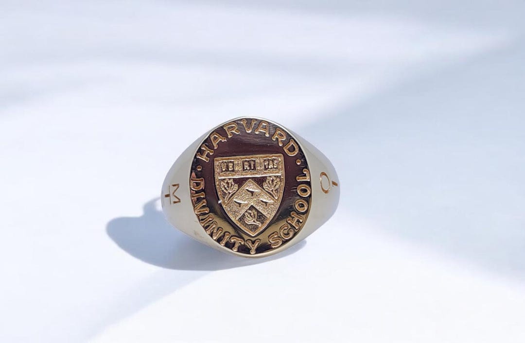 18kt Solid Gold Harvard Divinity School Signet Ring Size 8.25 - Etsy