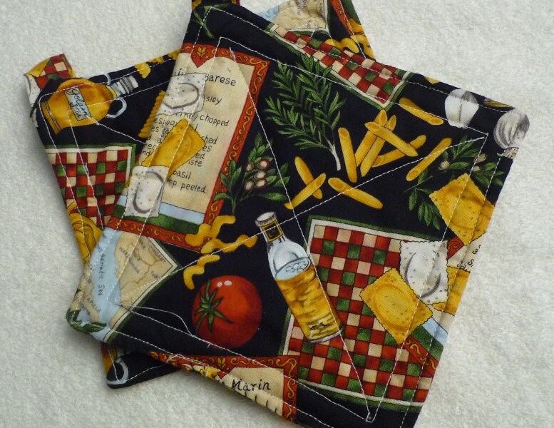 Hot Pads With Assorted Food Items,unique Gifts, Kitchen Accessory