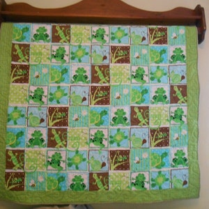 Whimsical Animals Baby Quilt, unique item, baby blanket, nursery item, nursery decor, baby quilt, baby toy, handcraft quilt, newborn quilt,