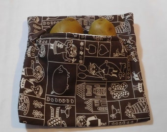 Microwave Potato Bag, Animals and People, baked potato, kitchen accessory, unique gift, handmade item, microwave food, easy to use, baking