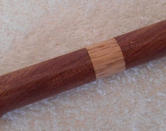Handmade Large Figured African Mahogany Pen with an Oak band and Gold hardware, Handcrafted, custom made pen, recyced wood,rclaimed wood,163