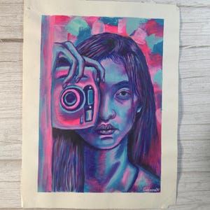 Original Acrylic Abstract Portrait