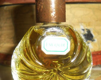 RARE Coty Pfizer Emeraude True Perfume Miniature 1/4oz Vintage Original Formula Elegant Bottle