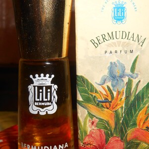 RARE Lili Bermuda Bermudiana .12oz dram Micro Miniature Perfume Parfum Vanity Collectible Bottle Boxed