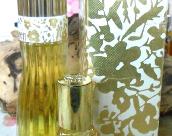 RARE Original Avon Fragrance Somewhere Perfume Rollette .33oz & Elegant Cologne Mist Spray Decanter Ribbed Bottle 2oz Set
