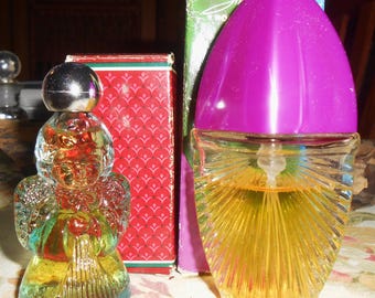 Rare Avon Ariane Spray & Ultra Cologne Set of 2 Holiday Decanters Heavenly Angel Silk Taffeta 1.5oz
