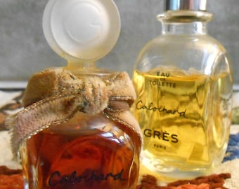 Vintage Cabochard Gres Parfum Extrait .5oz & Eau de Toilette 1oz Set from Paris France Vanity Collectible Fragrance