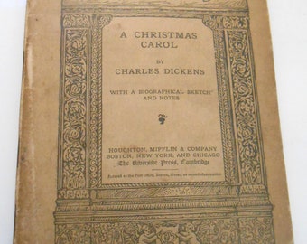 Riverside Literature Series: Ein Weihnachtslied in Prosa: Being A Ghost Story mit biografischer Skizze und Notizen, Februar 1893, Nr. 57, seltene Veröffentlichung