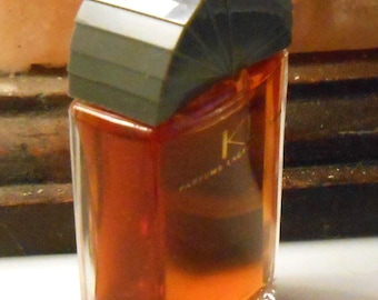 RARE Original KL Karl Lagerfeld for Women .33oz Miniature EDT Perfume Vanity Collectible Fan Cap Bottle 1980's