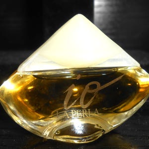 IO La Perla Perfume Miniature Parfum .24oz Vanity Collectible Vintage Fragrance Distinctive Bottle