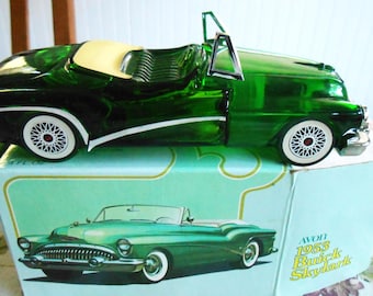 RARE AVON 1953 Buick Skylark Clint Aftershave Original Box Colored Glass Collectible NOS