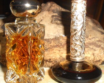 Rare Avon Bird of Paradise Set of 2 Fragrance Perfume Oil & Cologne Elegant Decanter Set .5oz Miniatures