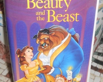 Rare Disney's Animated Beauty and the Beast The Classics Movie Black Diamond VHS 1992 with Insert Clamshell Case #1325