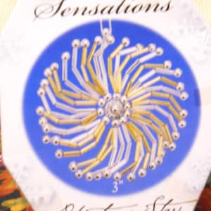 Ornament Sensations-set Christ Stars maakt zes ornamenten met kralen CCA 3" elk moeilijk te vinden