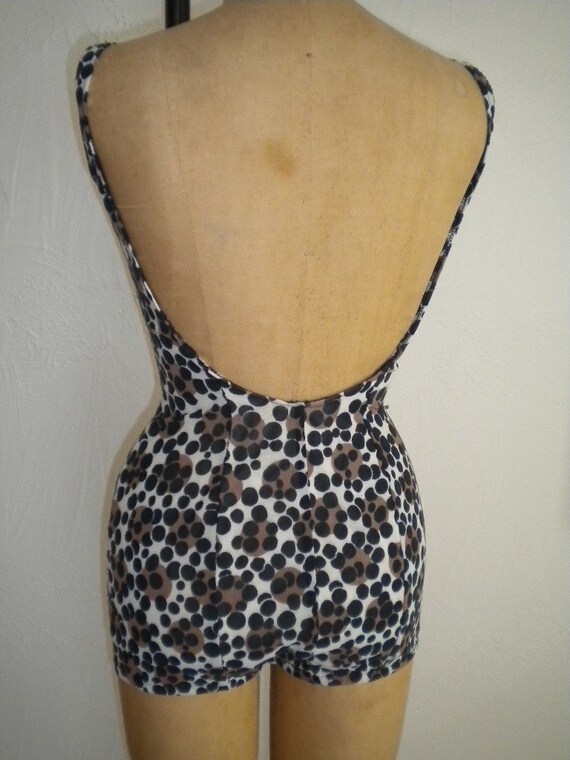 Bubbly Brown Black Cheetah Vintage CATALINA Deep V