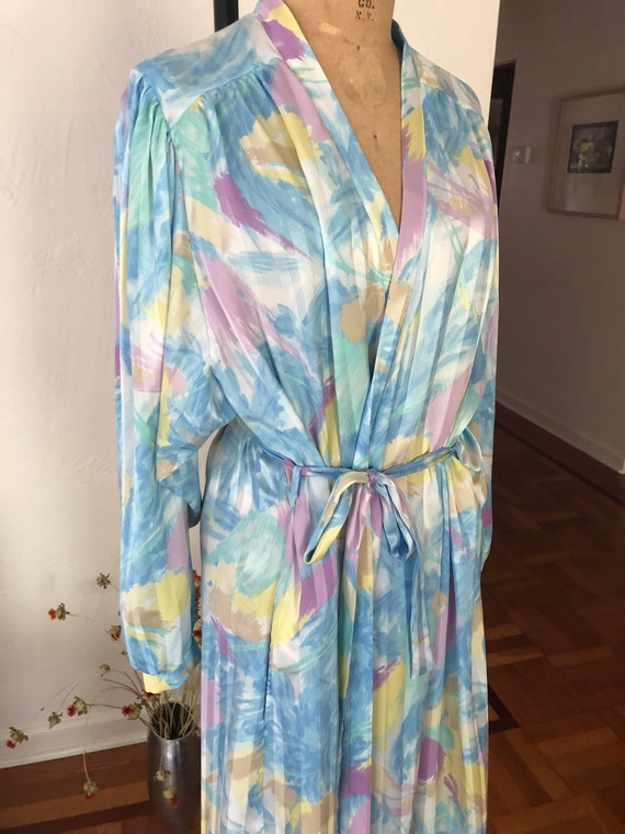 Lush Pastel Watercolor Abstract Floral Polyester V