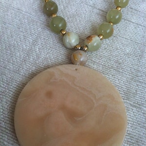 Carved Coral Pendant Vintage HOBE Necklace image 3