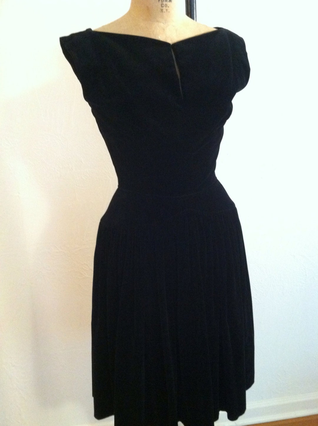 Crazy Pretty Black Velvet Keyhole Sleeveless Vintage RAPPI Dress S - Etsy