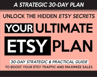 Sell On Etsy 2026, Etsy Best Seller Strategy Business Planner eBook, How To Sell on Etsy Success Guide for Digital Products, 30Day Etsy Plan