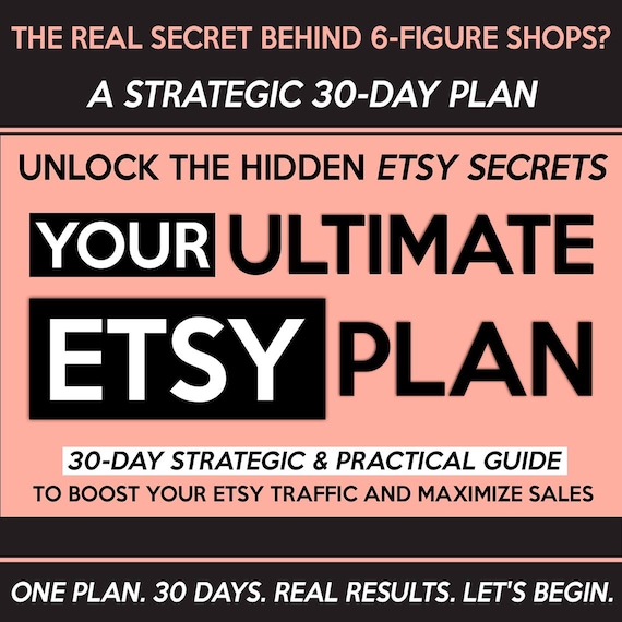 Sell On Etsy 2026, Etsy Best Seller Strategy Business Planner eBook, How To Sell on Etsy Success Guide for Digital Products, 30Day Etsy Plan