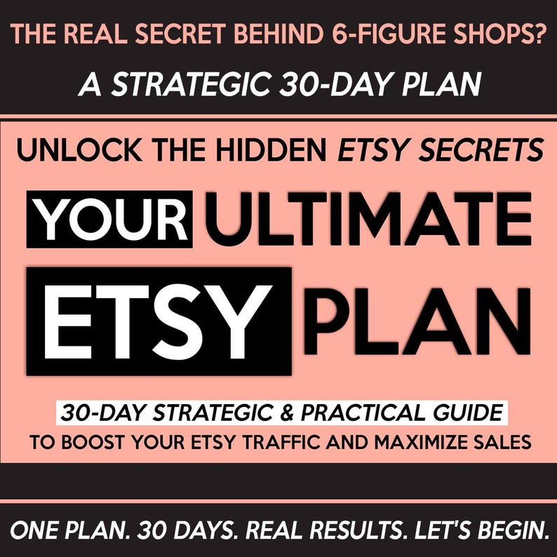 Sell On Etsy 2026, Etsy Best Seller Strategy Business Planner eBook, How To Sell on Etsy Success Guide for Digital Products, 30Day Etsy Plan image 1