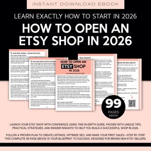 Sell on Etsy 2026 - Etsy Shop Setup & Business Planner, How to Start an Etsy Shop, Success Guide for Beginners, Open a Shop and Grow Sales