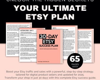 Sell On Etsy 2026, Etsy Best Seller Strategy Business Planner eBook, How To Sell on Etsy Success Guide for Digital Products, 30Day Etsy Plan