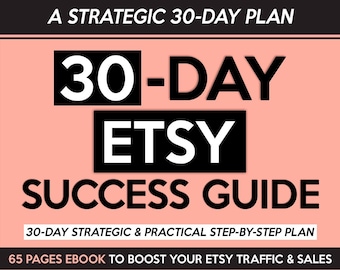 Sell On Etsy 2026, Etsy Best Seller Strategy Business Planner eBook, How To Sell on Etsy Success Guide for Digital Products, 30Day Etsy Plan
