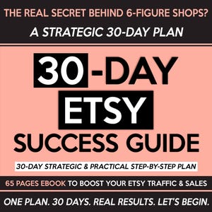 Sell On Etsy 2025, Etsy Best Seller Strategy Business Planner eBook, How To Sell on Etsy Success Guide for Digital Products, 30Day Etsy Plan