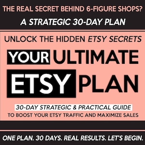 Sell On Etsy 2025, Etsy Best Seller Strategy Business Planner eBook, How To Sell on Etsy Success Guide for Digital Products, 30Day Etsy Plan