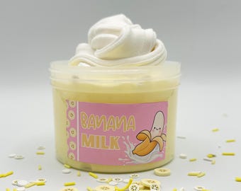 Butter Slime, Scented DIY Slime, Thick Cloud Butter Slime, Unique Gifts for Kids, Fun Stress Relief Toy, ASMR, Banana Slime, Banana Scented